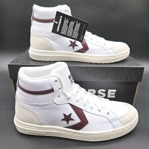 Converse Mens 9 Womens 10.5 Pro Blaze Classic Mid Top White Violet Shoes Sneaker